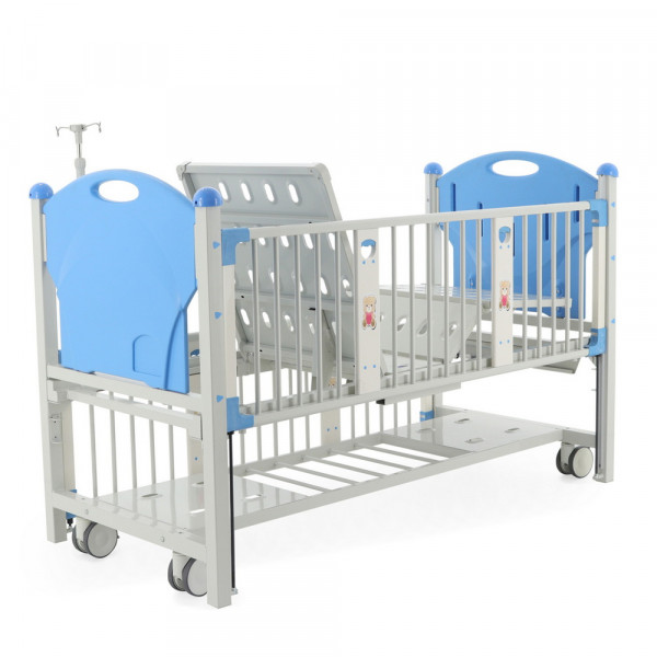Медицинская механическая функциональная детская кровать Тип 4 Вариант 4.1  в комплекте с ППУ матрасом-3