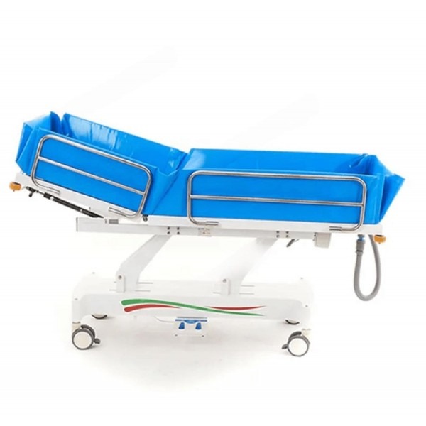 Тележка-каталка для мытья пациентов с электроприводом регулировки высоты, с аккумулятором МЕТ E-POOL-4