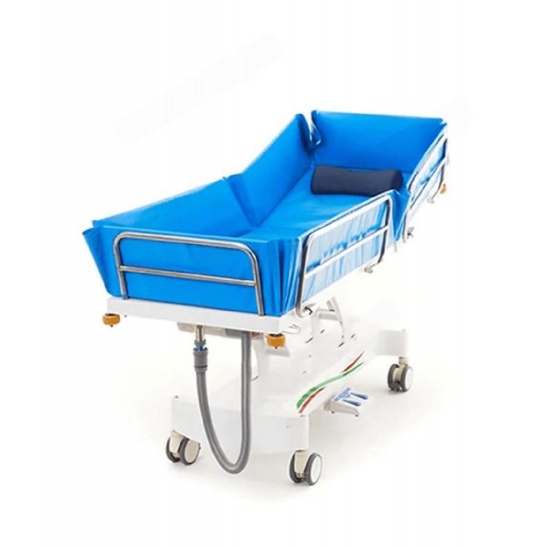 Тележка-каталка для мытья пациентов с электроприводом регулировки высоты, с аккумулятором МЕТ E-POOL-1