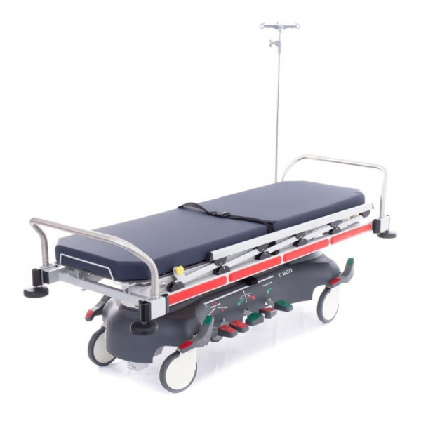 Тележка-каталка для перевозки больных с гидравлической системой регулировки высоты МЕТ TB-160-1