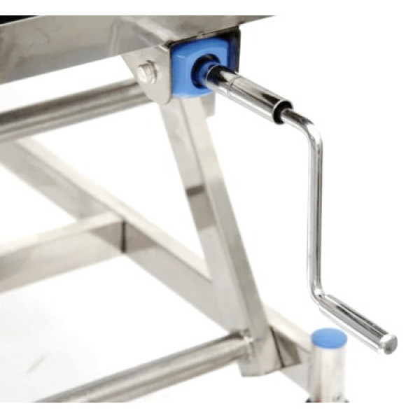 Тележка-каталка для перевозки больных с регулировкой высоты из нерж.стали МЕТ ТВ-30-1