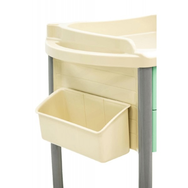 Столик манипуляционный медицинский с двумя ящиками MET BLQ 008-4