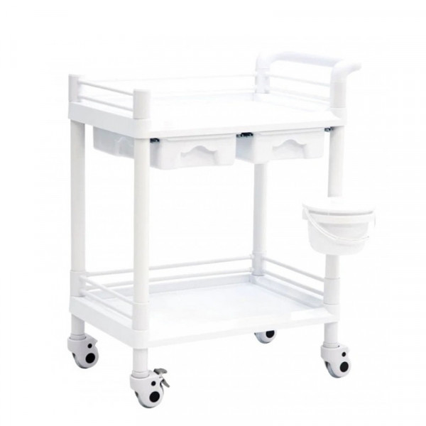 Столик манипуляционный медицинский с полкой и выдвижными ящиками MET SPY-120