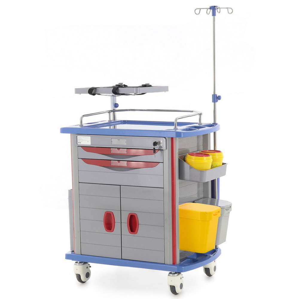 Тележка медицинская Med-Mos ЕТ850-02 ТМ-021АН-00 для экстренной помощи и реанимации