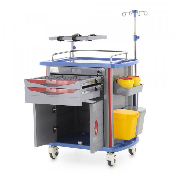 Тележка медицинская Med-Mos ЕТ850-02 ТМ-021АН-00 для экстренной помощи и реанимации-2