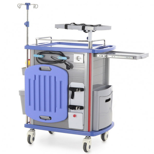 Тележка медицинская Med-Mos ЕТ850-02 ТМ-021АН-00 для экстренной помощи и реанимации-1