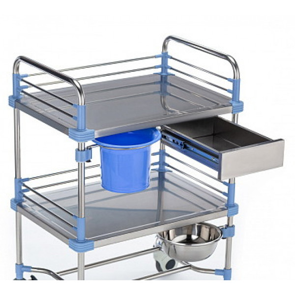 Столик-тележка инструментальный серии "Медицинофф" F-17(n)-1