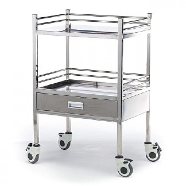 Столик-тележка медицинская инструментальная «Медицинофф» F-21(d) 