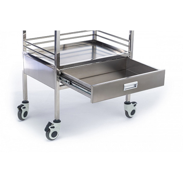 Столик-тележка медицинская инструментальная «Медицинофф» F-21(d) -2