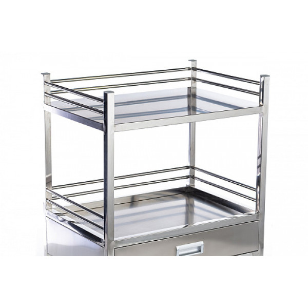 Столик-тележка медицинская инструментальная «Медицинофф» F-21(d) -1