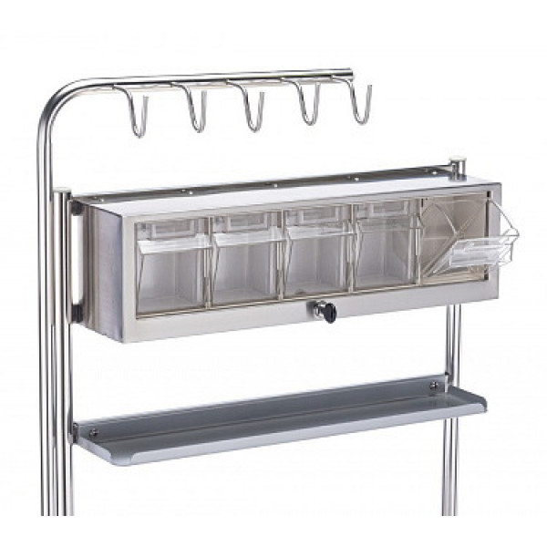 Столик-тележка медицинская инструментальный «Медицинофф» F-19(n)-4