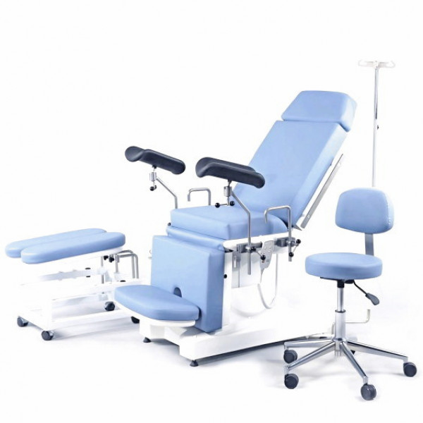 Универсальное гинекологическое и проктологическое кресло с электроприводом, платформой для аксессуаров и стулом для врача МЕТ GK 05  -1