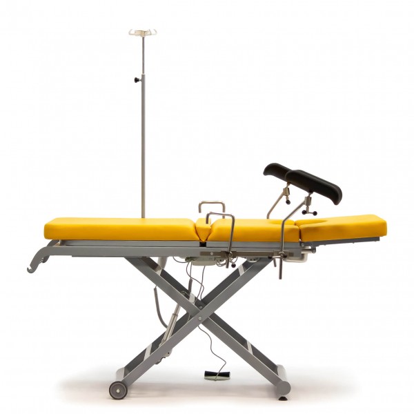 Гинекологическое кресло-кровать с электроприводом и со стулом для врача в комплекте МЕТ KR 16-3