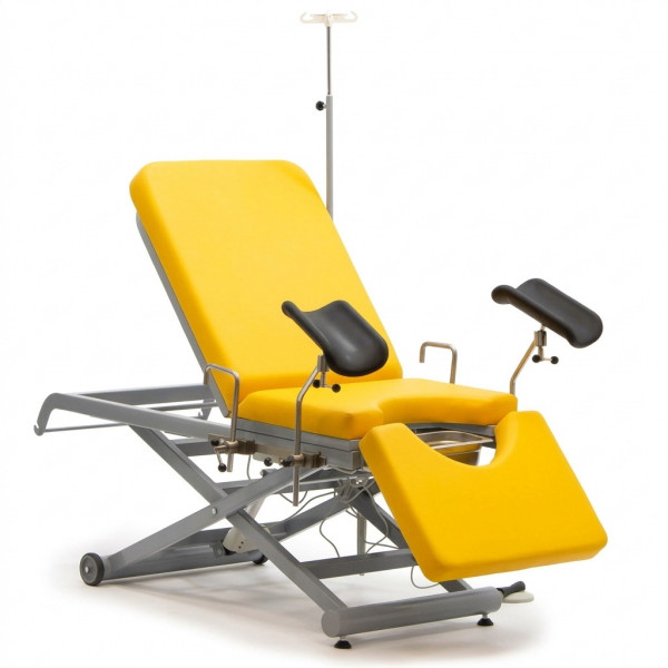 Гинекологическое кресло-кровать с электроприводом и со стулом для врача в комплекте МЕТ KR 16