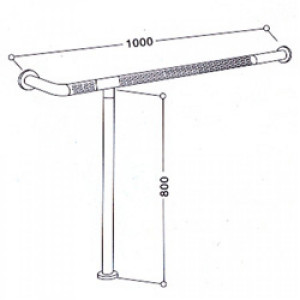 Поручень для ванны угловой 8825