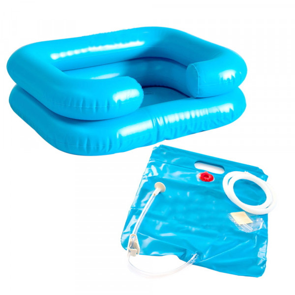 Ванночка надувная для мытья головы BS-01 с душевой лейкой