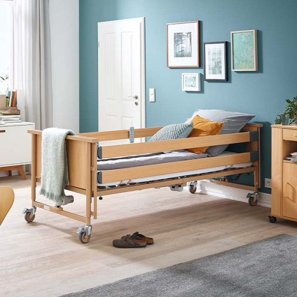 Кровать электрическая Burmeier Dali Standard c деревянными декоративными панелями-1