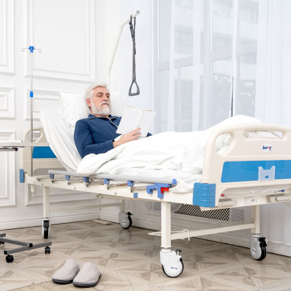 Механическая медицинская кровать Barry MB2pp с регулировкой спинки и ног (Барри МБ2пп)-1