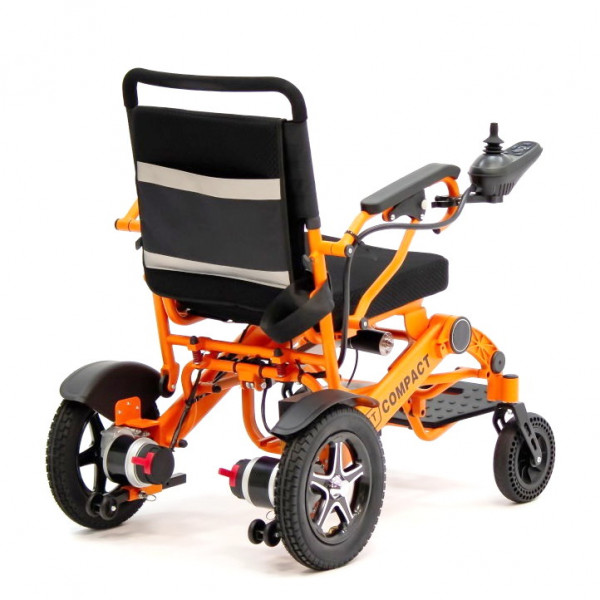 Кресло-коляска с электроприводом MET COMPACT 35 orange складная (МЕТ КОМПАКТ 35)-2