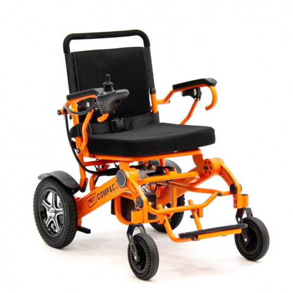 Кресло-коляска с электроприводом MET COMPACT 35 orange складная (МЕТ КОМПАКТ 35)