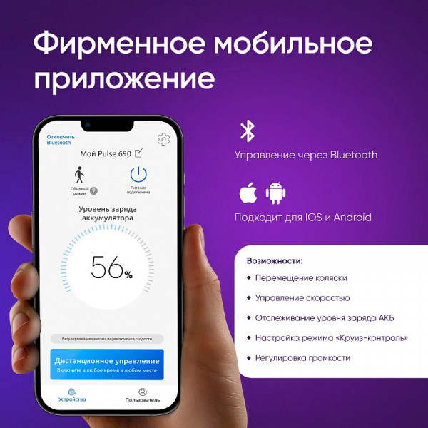 Инвалидная электрическая коляска Ortonica Pulse 690-7