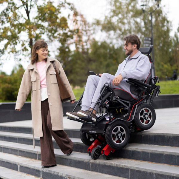 Кресло-коляска вездеход ступенькоход Caterwil GTS 4WD-11
